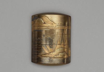 图片[2]-Lacquer inro with seascape dcor , Qing dynasty (1644-1911)-China Archive